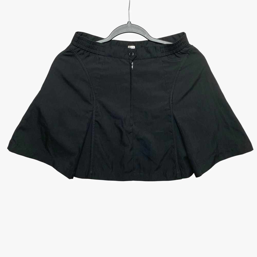 Sergio Tacchini Pleated Skirt Womens 10 Black Tennis Golf Sportswear Athletic